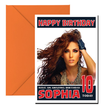 Personalised Anahi Celebrity Birthday Card