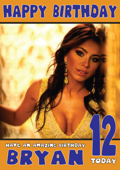 Personalised Ani Lorak Celebrity Birthday Card