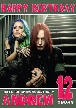 Personalised Arch Enemy 2 Celebrity Birthday Card