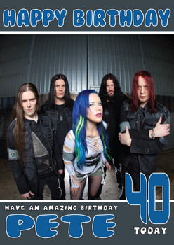 Personalised Arch Enemy Music Birthday Card