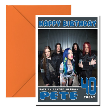 Personalised Arch Enemy Music Birthday Card