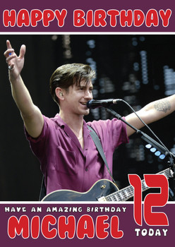 Personalised Arctic Monkeys 1 Music Birthday Card
