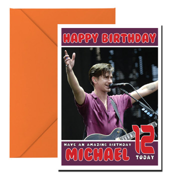 Personalised Arctic Monkeys 1 Music Birthday Card