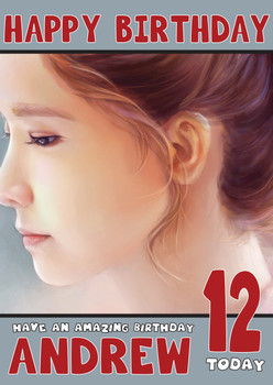 Personalised Art Yoona Sns Celebrity Birthday Card