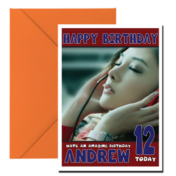 Personalised Asian Oriental Celebrity Birthday Card