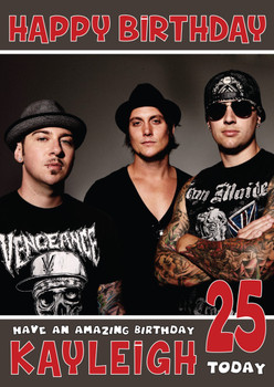 Personalised Avenged Sevenfold 1 Music Birthday Card