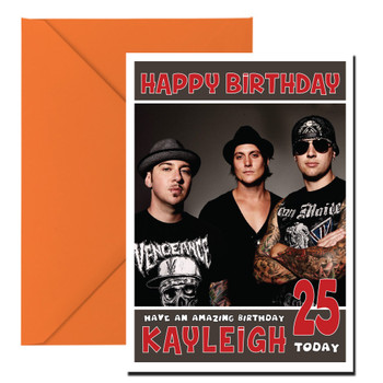 Personalised Avenged Sevenfold 1 Music Birthday Card