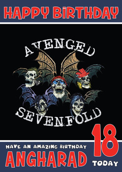Personalised Avenged Sevenfold 2 Music Birthday Card
