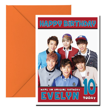Personalised B A P Music Birthday Card