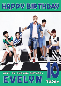 Personalised B1a4 1 Music Birthday Card