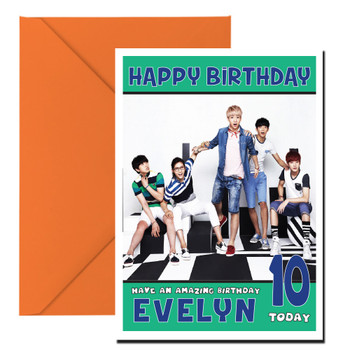 Personalised B1a4 1 Music Birthday Card