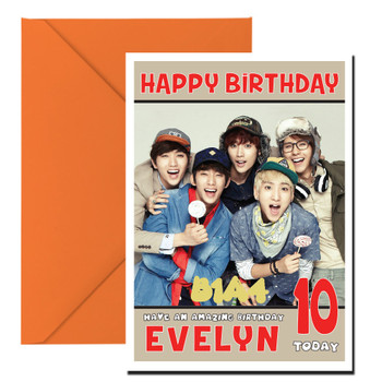 Personalised B1a4 2 Music Birthday Card