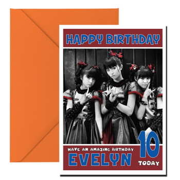 Personalised Babymetal 1 Music Birthday Card Personalised Babymetal 1 Music Birthday Card