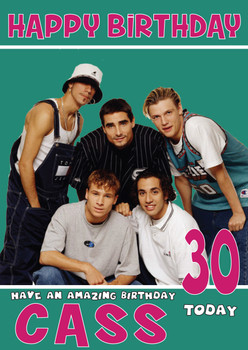 Personalised Backstreet Boys 1 Music Birthday Card