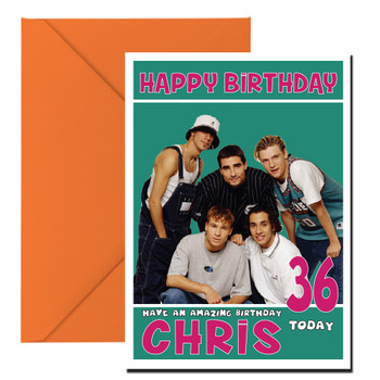 Personalised Backstreet Boys 1 Music Birthday Card