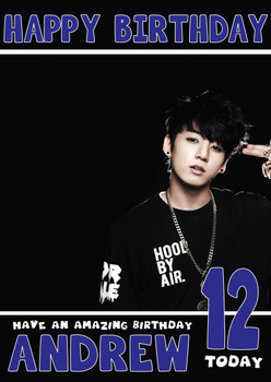 Personalised Bangtan Boys 2 Celebrity Birthday Card Personalised Bangtan Boys 2 Celebrity Birthday Card