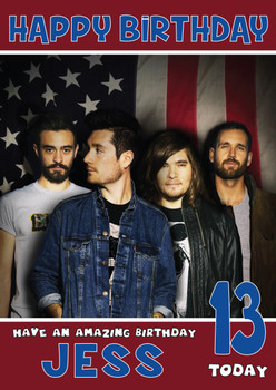 Personalised Bastille 1 Music Birthday Card