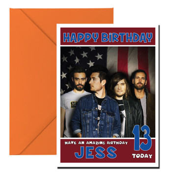 Personalised Bastille 1 Music Birthday Card
