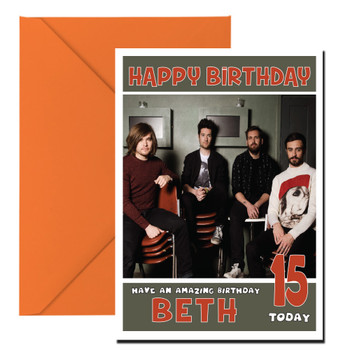 Personalised Bastille 2 Music Birthday Card