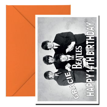 Personalised Beatles Birthday Card