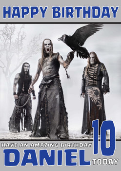 Personalised Behemoth 1 Music Birthday Card