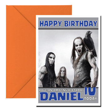 Personalised Behemoth 2 Music Birthday Card