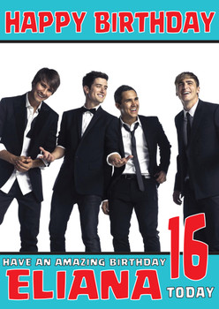 Personalised Big Time Rush 1 Music Birthday Card