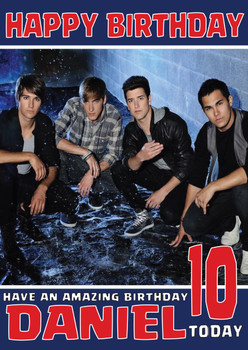Personalised Big Time Rush 2 Music Birthday Card