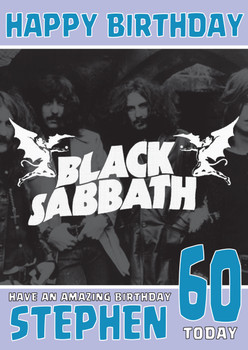 Personalised Black Sabbath 2 Music Birthday Card