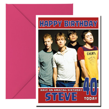 Personalised Blur 2 Music Birthday Card Personalised Blur 2 Music Birthday Card