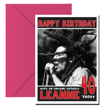 Personalised Bob Marley 1 Celebrity Birthday Card