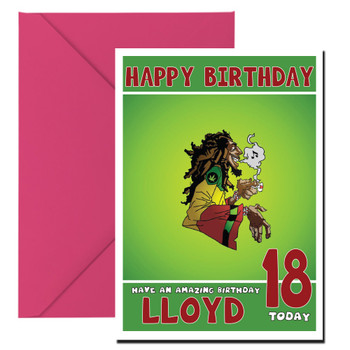 Personalised Bob Marley 2 Celebrity Birthday Card