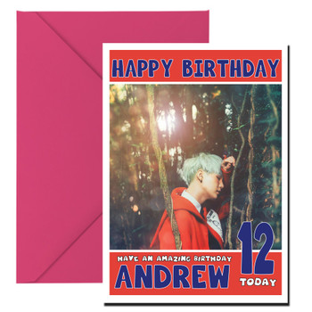 Personalised Boys Band Korean 1 Celebrity Birthday Card Personalised Boys Band Korean 1 Celebrity Birthday Card