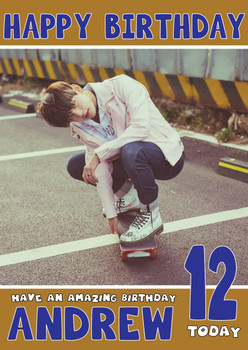 Personalised Boys Band Korean 3 Celebrity Birthday Card