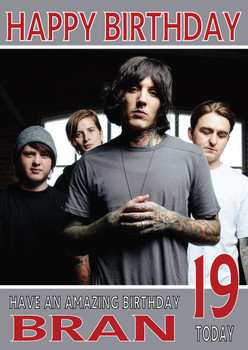 Personalised Bring Me The Horizon 1 Music Birthday Card