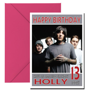 Personalised Bring Me The Horizon 1 Music Birthday Card Personalised Bring Me The Horizon 1 Music Birthday Card