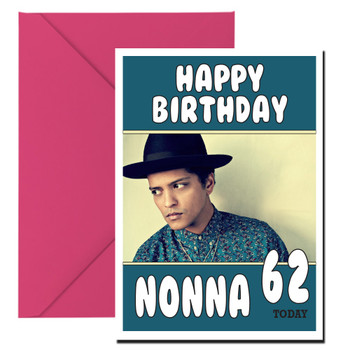 Personalised Bruno Mars Birthday Card Personalised Bruno Mars Birthday Card