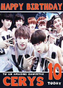 Personalised Bts 1 Music Birthday Card