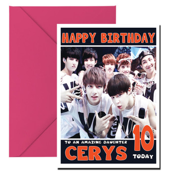 Personalised Bts 1 Music Birthday Card Personalised Bts 1 Music Birthday Card