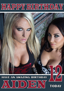 Personalised Butcher Babies 1 Celebrity Birthday Card