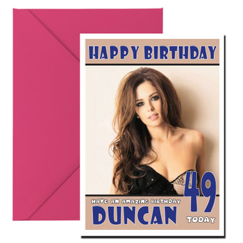 Personalised Cheryl Cole 1 Celebrity Birthday Card Personalised Cheryl Cole 1 Celebrity Birthday Card