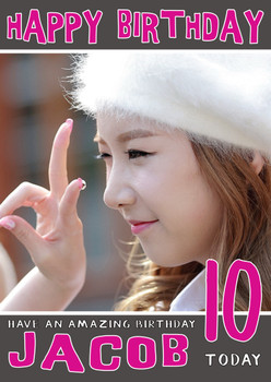 Personalised Crayon Pop 3 Celebrity Birthday Card