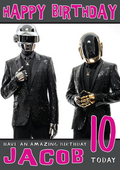 Personalised Daft Punk Celebrity Birthday Card (2)