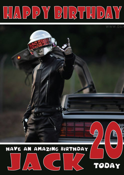 Personalised Daft Punk Celebrity Birthday Card