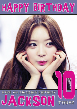 Personalised Dal Shabet 2 Celebrity Birthday Card