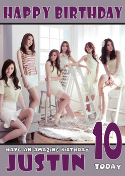 Personalised Dal Shabet Celebrity Birthday Card