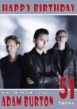 Personalised Depeche Mode 1 Music Birthday Card