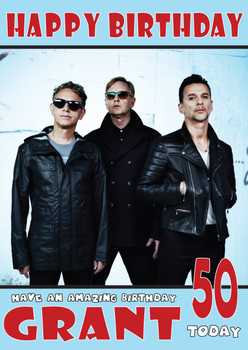 Personalised Depeche Mode 2 Music Birthday Card