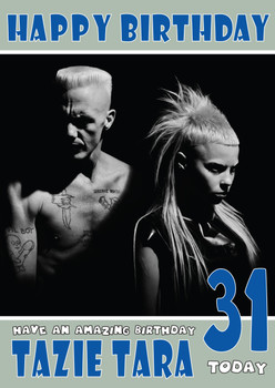 Personalised Die Antwoord 1 Music Birthday Card