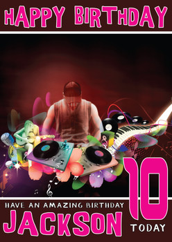 Personalised Dj Cropped Celebrity Birthday Card